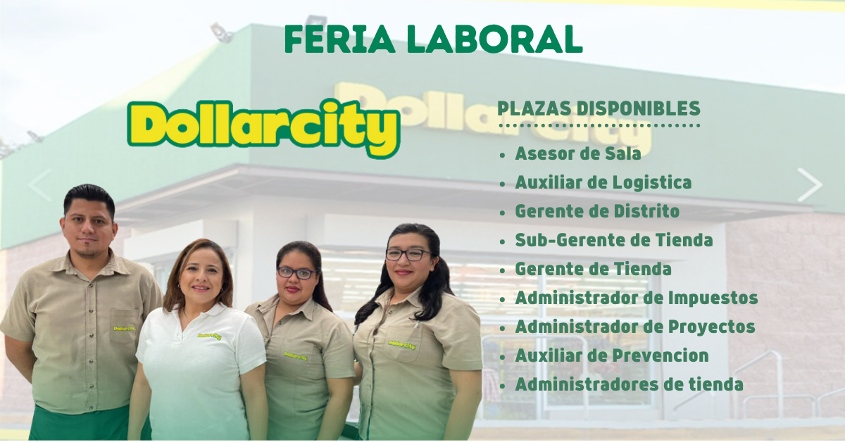 DOLLARCITY – BUSCA PERSONAL PARA AREAS DISPONIBLES